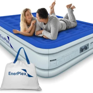 Air Mattress with Built-in Pump Double Height Inflatable Mattress for Camping Home & Portable Travel Durable Blow Up Bed